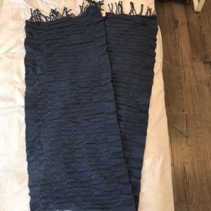 A used Burberry 50% cashmere/50% wool scarf